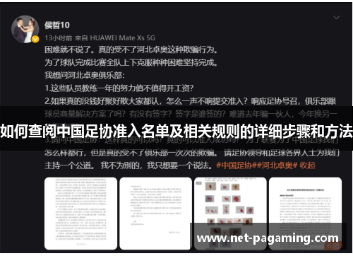 如何查阅中国足协准入名单及相关规则的详细步骤和方法